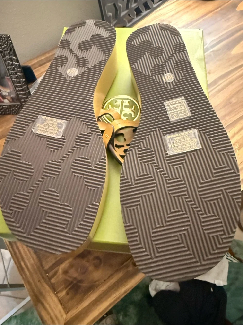 Tory Burch Ginger Shortbread Wedge Thong Sandals
